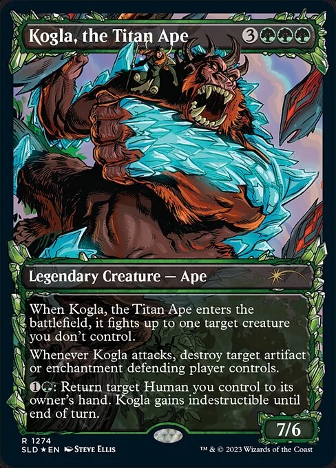Kogla, the Titan Ape, carta Magic di tipo Legendary Creature — Ape illustrata da Steve Ellis