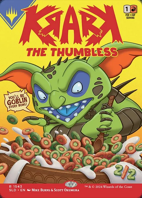 Krark, the Thumbless // Krark, the Thumbless, carta Magic di tipo  illustrata da Mike Burns & Scott Okumura