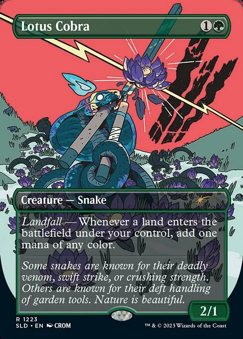 Lotus Cobra, carta Magic di tipo Creature — Snake illustrata da CROM