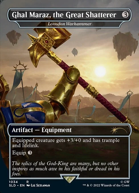 Loxodon Warhammer, carta Magic di tipo Artifact — Equipment illustrata da Lie Setiawan
