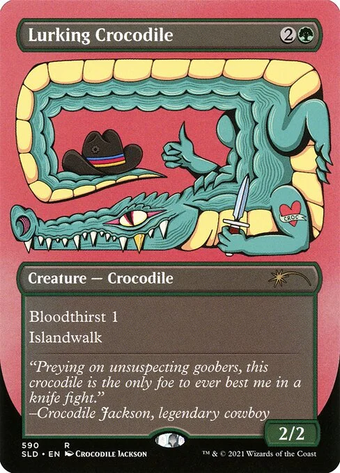 Lurking Crocodile, carta Magic di tipo Creature — Crocodile illustrata da Crocodile Jackson