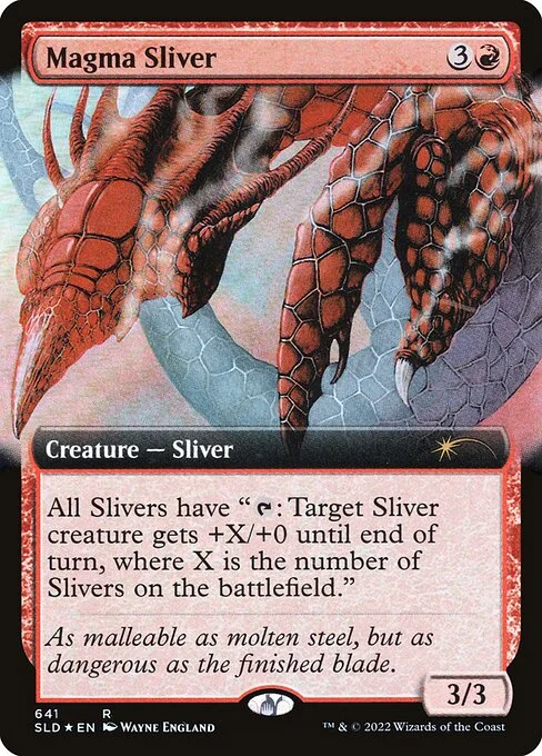 Magma Sliver, carta Magic di tipo Creature — Sliver illustrata da Wayne England