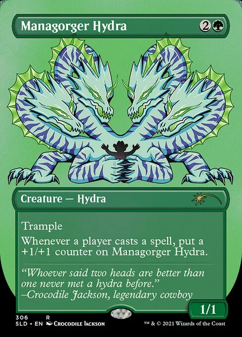 Managorger Hydra, carta Magic di tipo Creature — Hydra illustrata da Crocodile Jackson