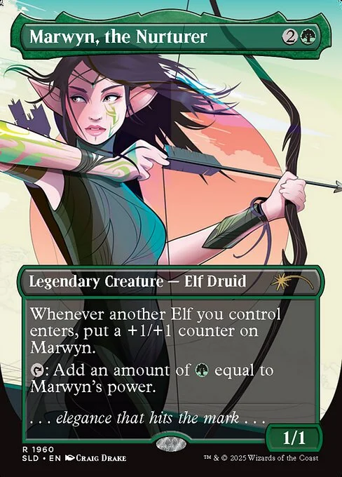 Marwyn, the Nurturer, carta Magic di tipo Legendary Creature — Elf Druid illustrata da Craig Drake
