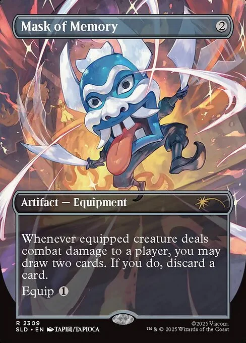 Mask of Memory, carta Magic di tipo Artifact — Equipment illustrata da TAPIOCA