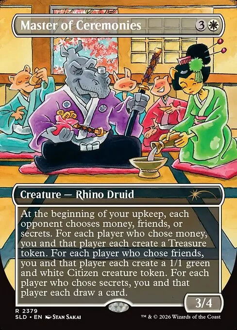 Master of Ceremonies, carta Magic di tipo Creature — Rhino Druid illustrata da Stan Sakai