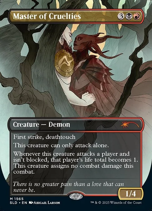 Master of Cruelties, carta Magic di tipo Creature — Demon illustrata da Abigail Larson