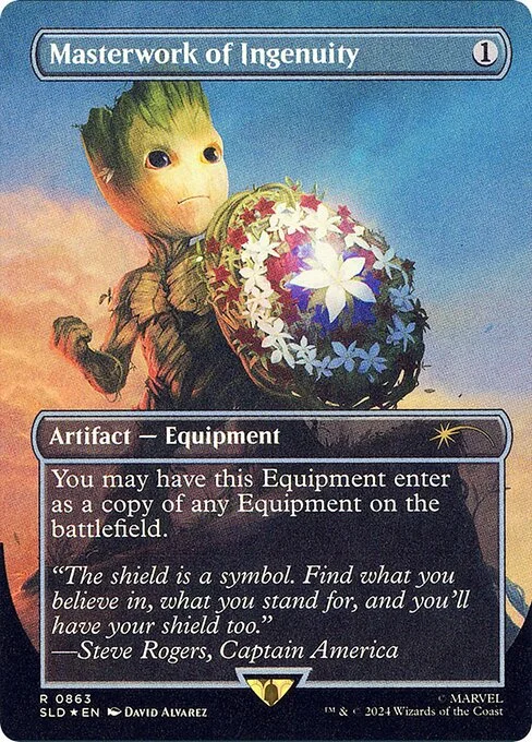 Masterwork of Ingenuity, carta Magic di tipo Artifact — Equipment illustrata da David Álvarez
