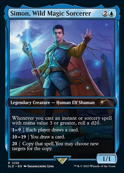 Mathise, Surge Channeler, carta Magic di tipo Legendary Creature — Human Elf Shaman Sorcerer illustrata da Shuangcheng Leng