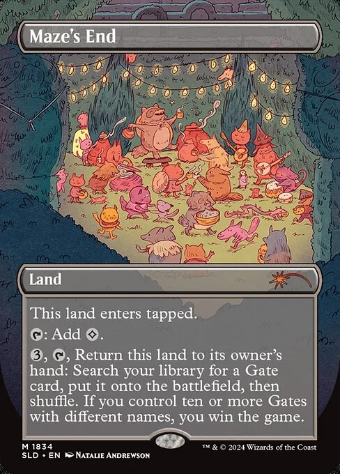 Maze's End, carta Magic di tipo Land illustrata da Natalie Andrewson