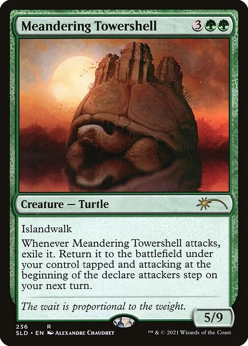 Meandering Towershell, carta Magic di tipo Creature — Turtle illustrata da Alexandre Chaudret