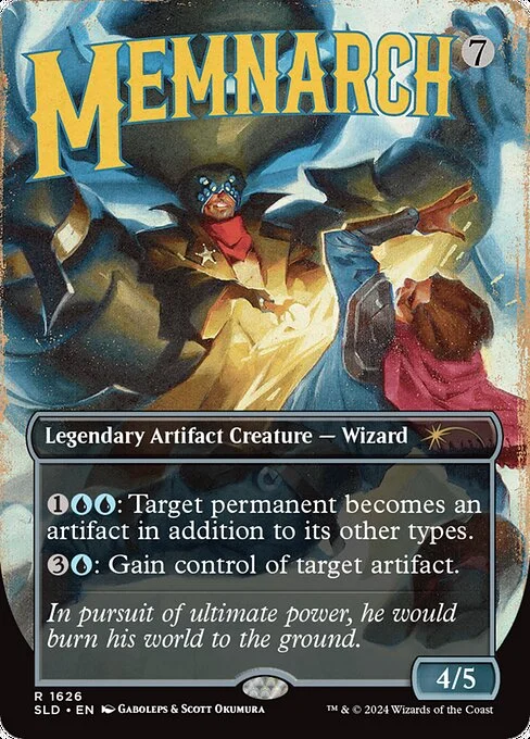 Memnarch, carta Magic di tipo Legendary Artifact Creature — Wizard illustrata da Gaboleps & Scott Okumura