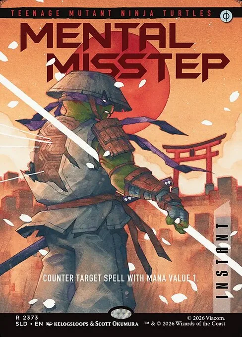 Mental Misstep, carta Magic di tipo Instant illustrata da Kelogsloops & Scott Okumura