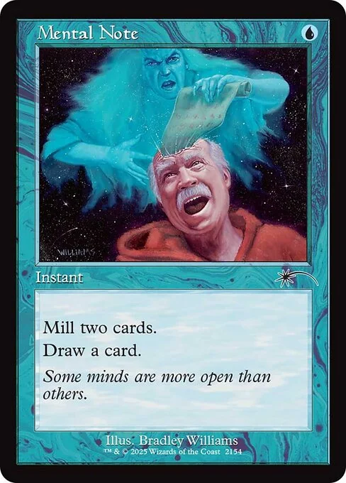 Mental Note, carta Magic di tipo Instant illustrata da Bradley Williams