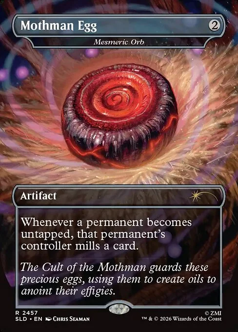 Mesmeric Orb, carta Magic di tipo Artifact illustrata da Chris Seaman