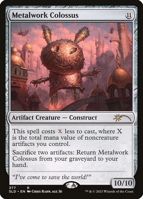 Metalwork Colossus, carta Magic di tipo Artifact Creature — Construct illustrata da Chris Rahn, age 36