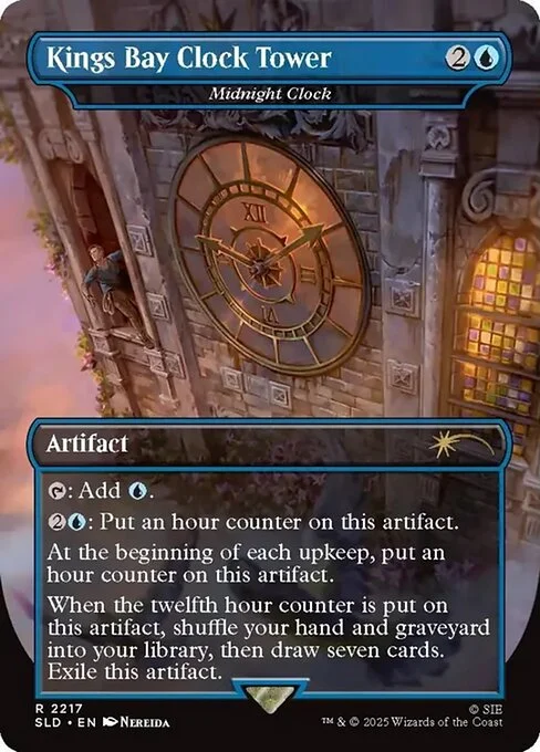 Midnight Clock, carta Magic di tipo Artifact illustrata da Nereida
