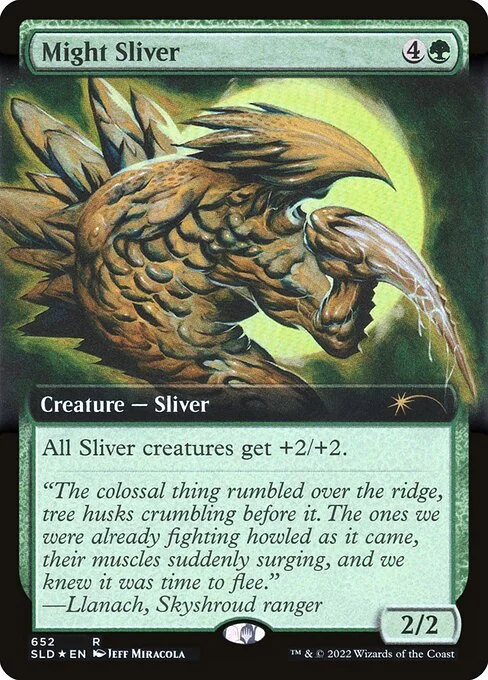 Might Sliver, carta Magic di tipo Creature — Sliver illustrata da Jeff Miracola