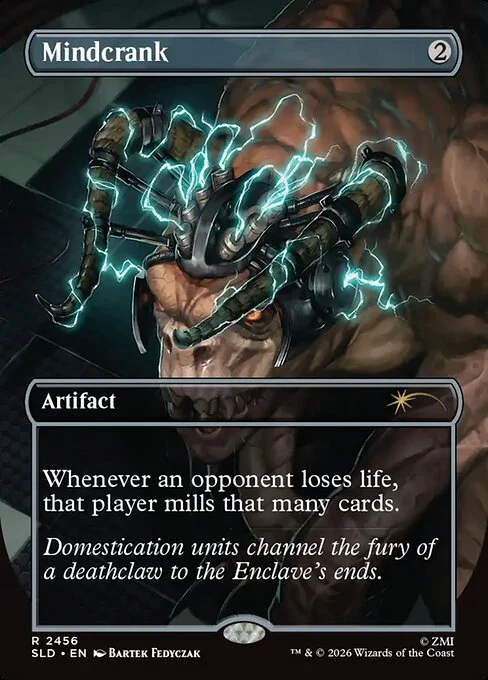 Mindcrank, carta Magic di tipo Artifact illustrata da Bartek Fedyczak