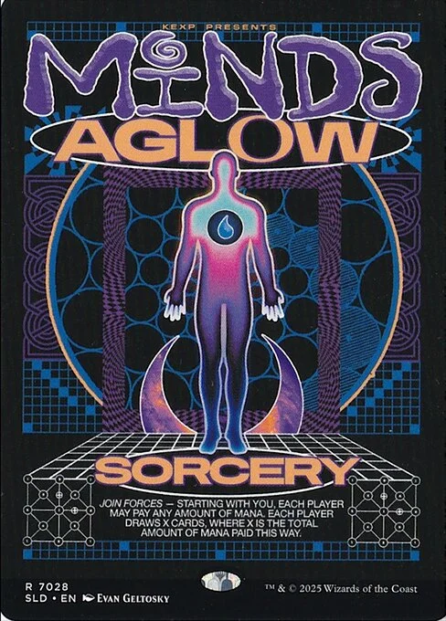 Minds Aglow, carta Magic di tipo Sorcery illustrata da Evan Geltosky