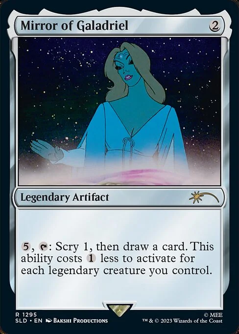 Mirror of Galadriel, carta Magic di tipo Legendary Artifact illustrata da Bakshi Productions