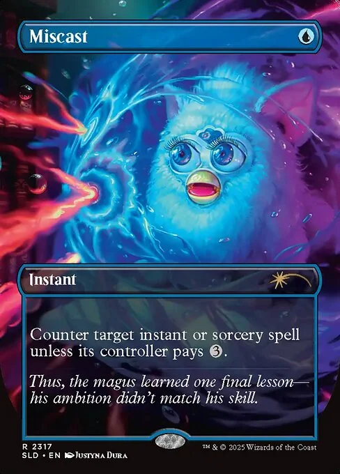 Miscast, carta Magic di tipo Instant illustrata da Justyna Dura