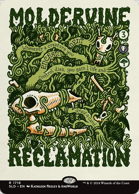 Moldervine Reclamation, carta Magic di tipo Enchantment illustrata da Kathleen Neeley & AndWorld Design