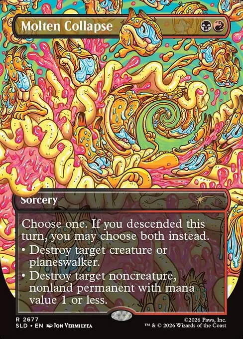 Molten Collapse, carta Magic di tipo Sorcery illustrata da Jon Vermilyea
