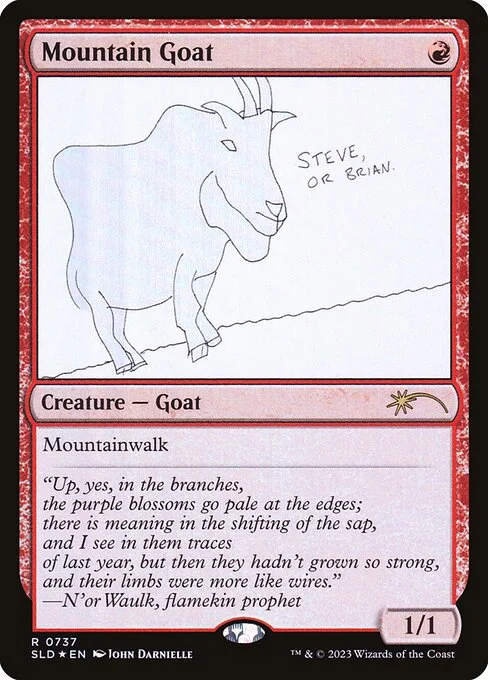 Mountain Goat, carta Magic di tipo Creature — Goat illustrata da John Darnielle