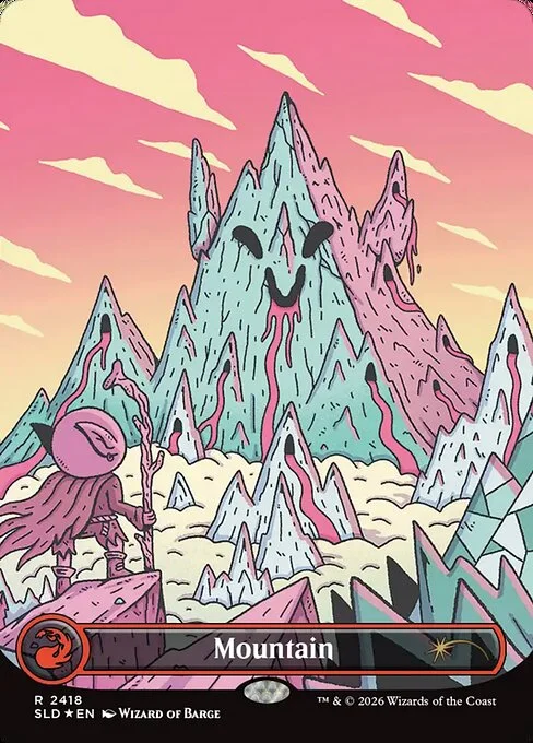 Mountain, carta Magic di tipo Basic Land — Mountain illustrata da Wizard of Barge