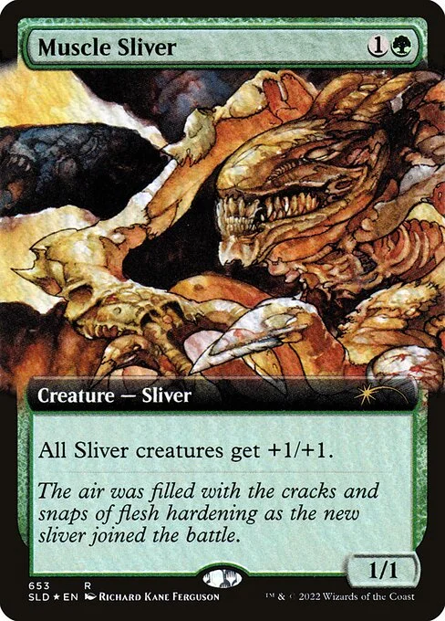 Muscle Sliver, carta Magic di tipo Creature — Sliver illustrata da Richard Kane Ferguson