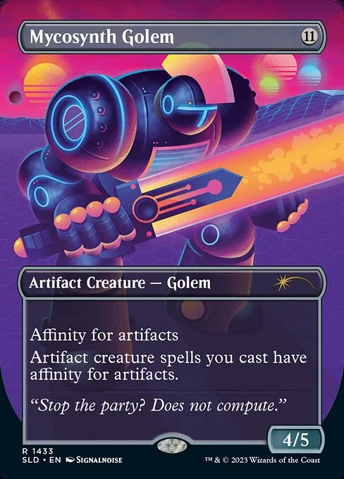 Mycosynth Golem, carta Magic di tipo Artifact Creature — Golem illustrata da Signalnoise