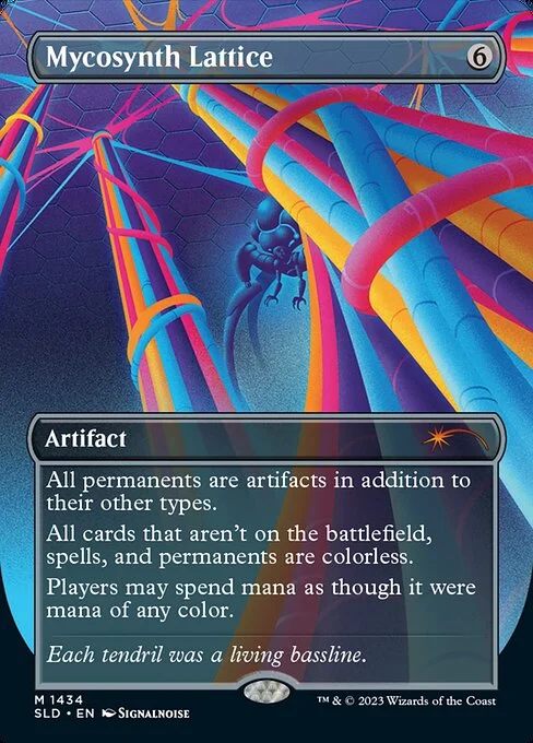 Mycosynth Lattice, carta Magic di tipo Artifact illustrata da Signalnoise