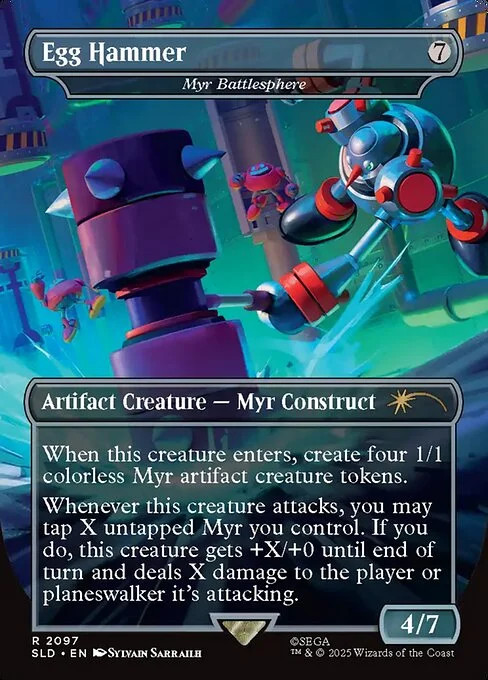 Myr Battlesphere, carta Magic di tipo Artifact Creature — Myr Construct illustrata da Sylvain Sarrailh