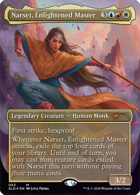 Narset, Enlightened Master, carta Magic di tipo Legendary Creature — Human Monk illustrata da Livia Prima