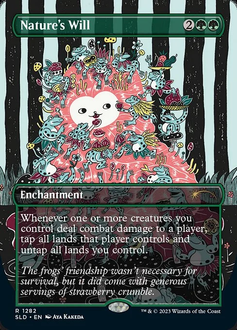 Nature's Will, carta Magic di tipo Enchantment illustrata da Aya Kakeda