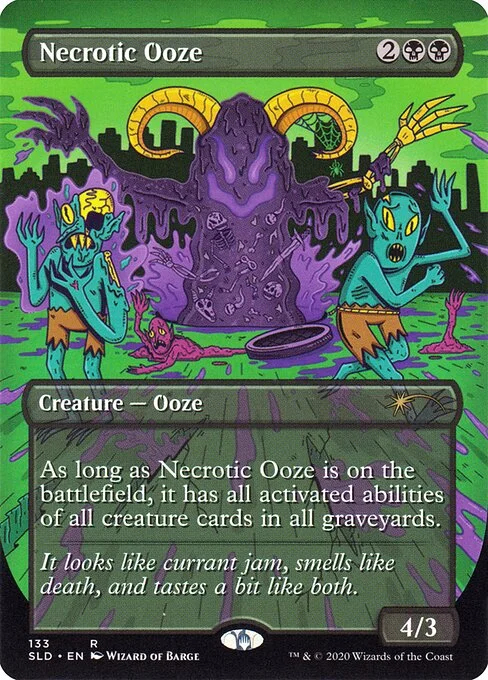 Necrotic Ooze, carta Magic di tipo Creature — Ooze illustrata da Wizard of Barge
