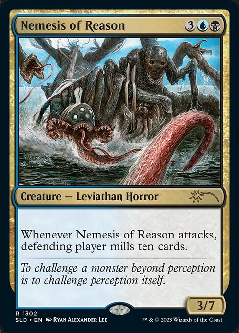 Nemesis of Reason, carta Magic di tipo Creature — Leviathan Horror illustrata da Ryan Alexander Lee