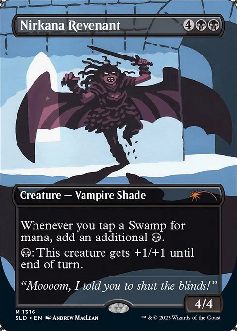 Nirkana Revenant, carta Magic di tipo Creature — Vampire Shade illustrata da Andrew MacLean