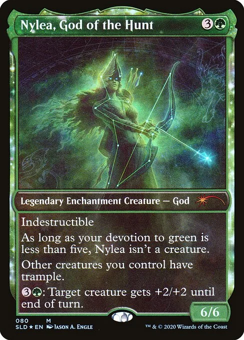 Nylea, God of the Hunt, carta Magic di tipo Legendary Enchantment Creature — God illustrata da Jason A. Engle