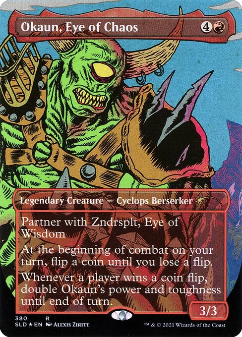 Okaun, Eye of Chaos // Okaun, Eye of Chaos, carta Magic di tipo  illustrata da Alexis Ziritt