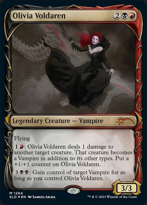 Olivia Voldaren, carta Magic di tipo Legendary Creature — Vampire illustrata da Samuel Araya