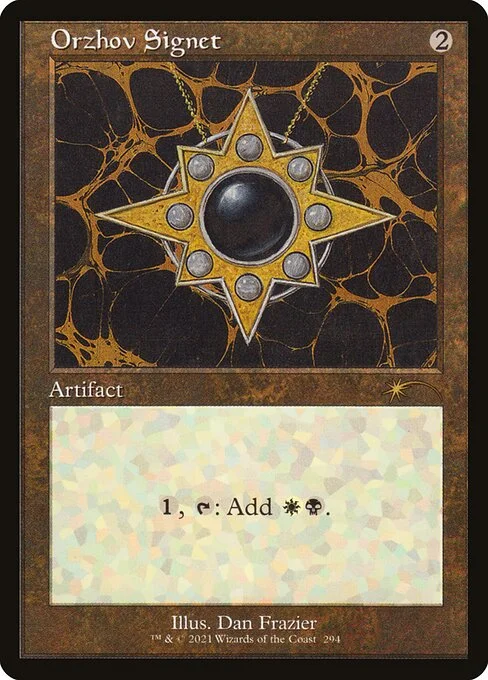 Orzhov Signet, carta Magic di tipo Artifact illustrata da Dan Frazier
