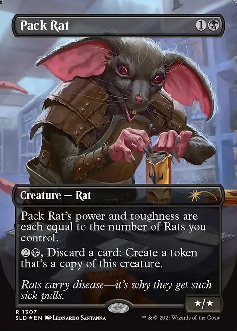 Pack Rat, carta Magic di tipo Creature — Rat illustrata da Leonardo Santanna