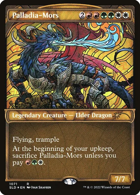 Palladia-Mors, carta Magic di tipo Legendary Creature — Elder Dragon illustrata da Ivan Shavrin