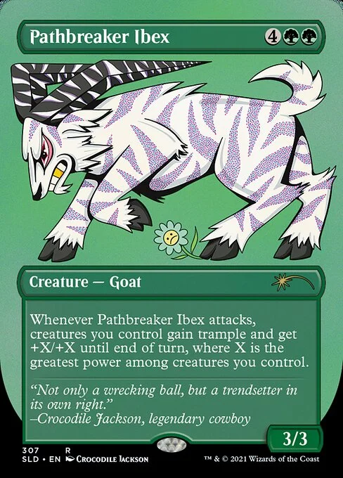Pathbreaker Ibex, carta Magic di tipo Creature — Goat illustrata da Crocodile Jackson