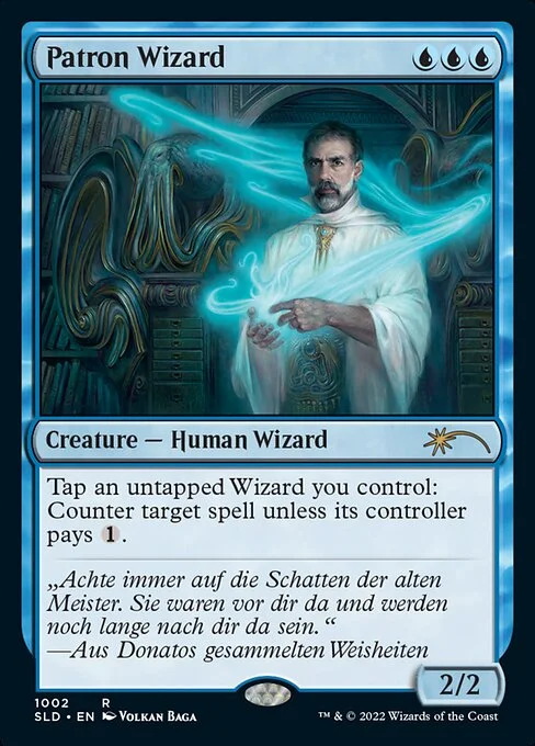 Patron Wizard, carta Magic di tipo Creature — Human Wizard illustrata da Volkan Baǵa