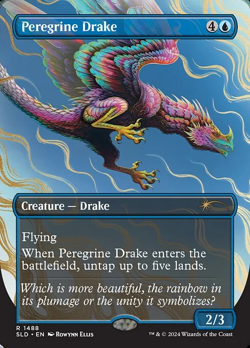 Peregrine Drake, carta Magic di tipo Creature — Drake illustrata da Rowynn Ellis