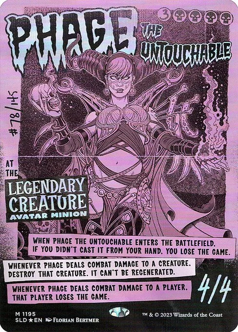 Phage the Untouchable, carta Magic di tipo Legendary Creature — Avatar Minion illustrata da Florian Bertmer