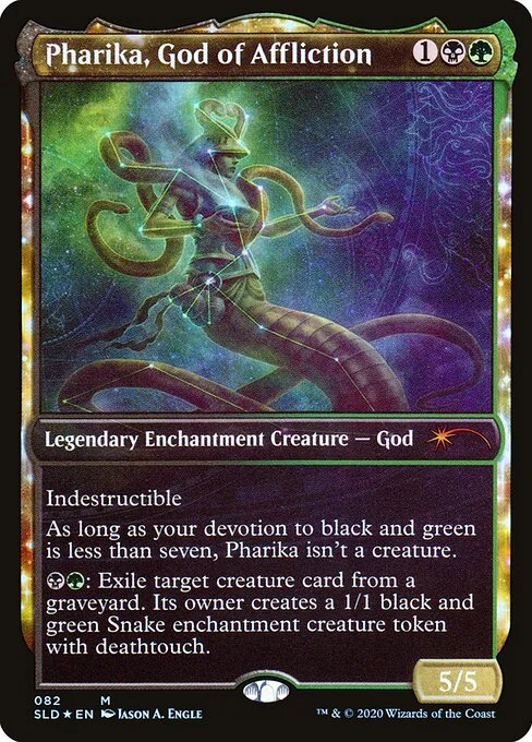 Pharika, God of Affliction, carta Magic di tipo Legendary Enchantment Creature — God illustrata da Jason A. Engle